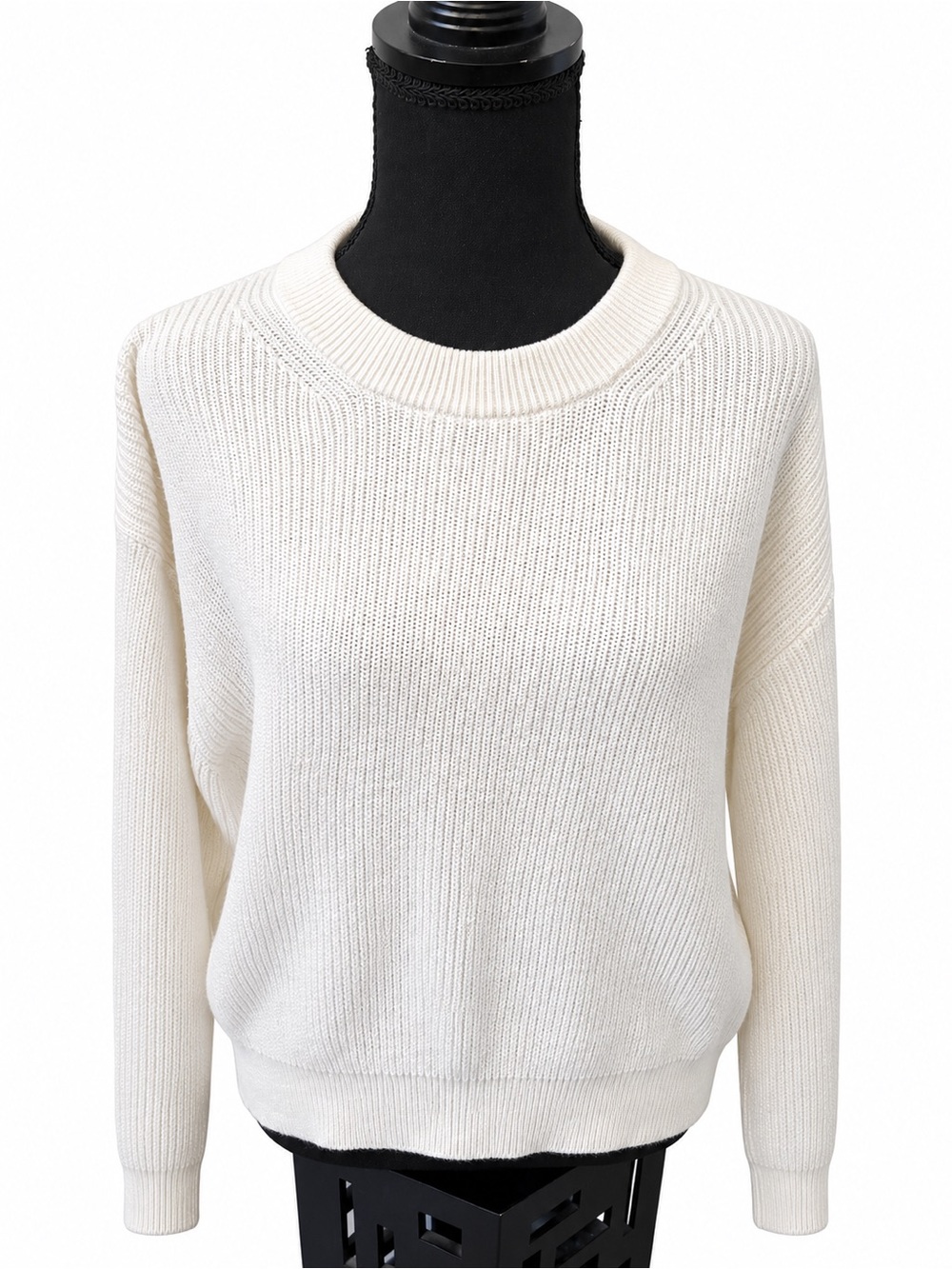 Wilfred Ivory Merino Wool Cotton Knit Crewneck Sweater XS